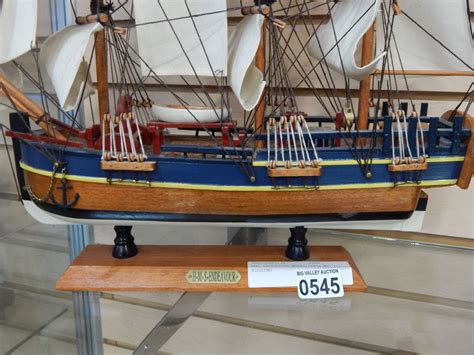 Hms Endeavour Model Ship W Rigging Big Valley Auction