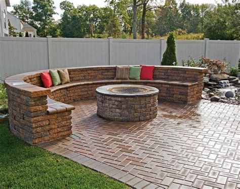 Paver Patio Fire Pit Designs Firepitbackyardideas Fire Pit