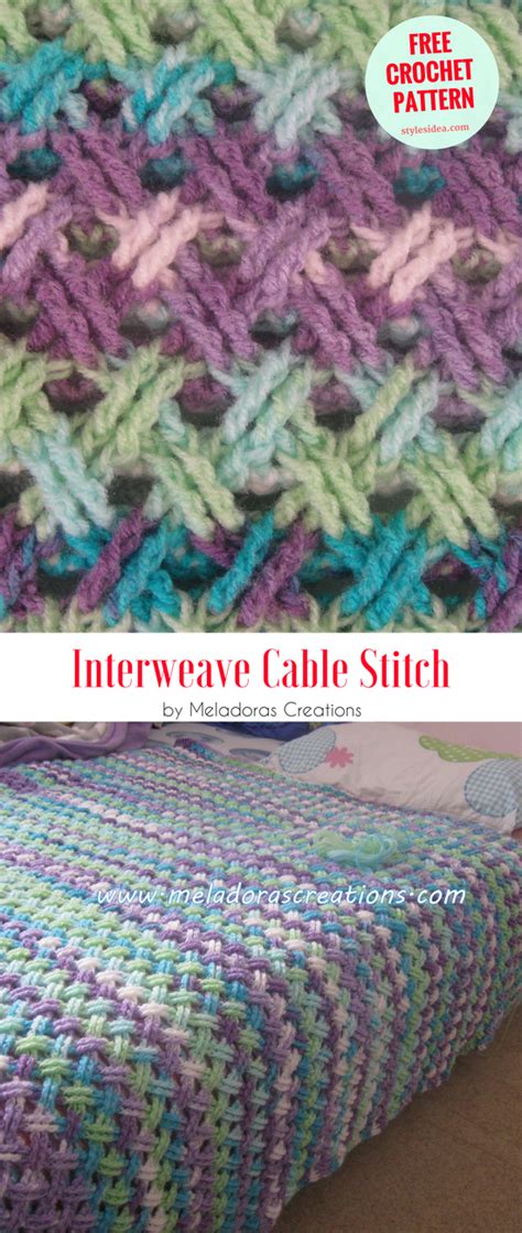 Cable Celtic Weave Stitch [Free Crochet Pattern]