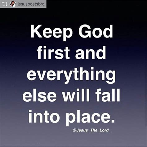 Keep God First And Everything Else Will Fall Into Place Christian