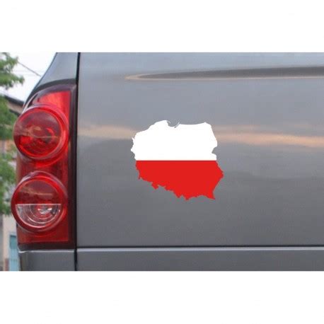Naklejka Patriotyczna Na Samoch D Naklejka Flaga Polska Auto Mapa Pol