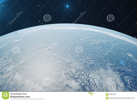 3d Rendering Planet Earth From The Space At Night The World Globe From