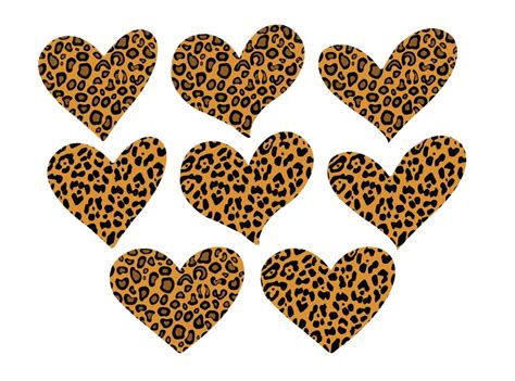 Clip Art Leopard Print Heart Svg Valentine Svg Leopard Print Heart