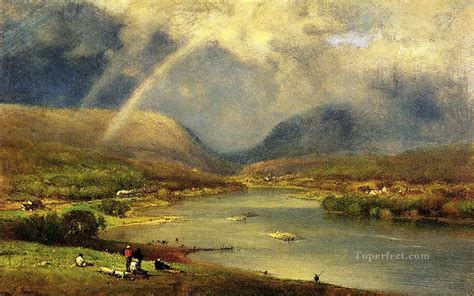 The Deleware Water Gap Landscape Tonalist George Inness Painting In Oil