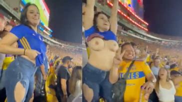 VIDEO Soccer Fan Flashes Her Breasts To Entire Stadium In Mexico