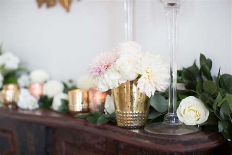 Mixed Golds And Blush Wedding Florals Southern Bride And Groom