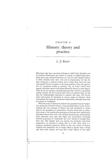 Pdf History Theory And Practice In L J Butler And Anthony Gorst Eds Modern British