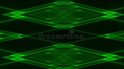 Abstract Futuristic Sci Fi Background With Green Colored Glowing