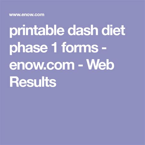 Printable Dash Diet Phase 1 Forms Web Results Dash Diet