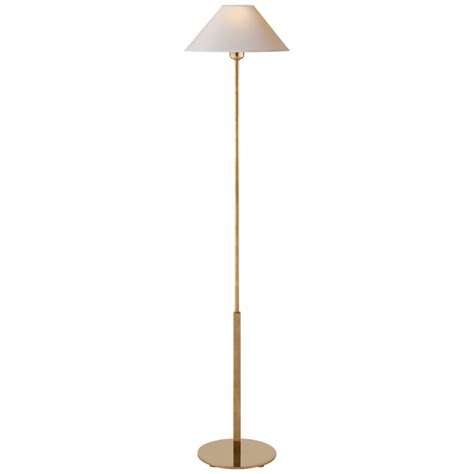 The fixture's slender profile is. Hackney Floor Lamp in 2020 | Antique brass floor lamp ...