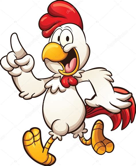 Cartoon Chicken Walking — Stock Vector © Memoangeles 97528050