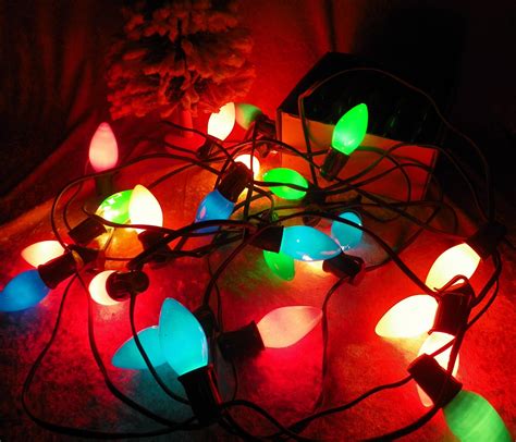 Vintage Weatherproof C9 Christmas Lights By Downinthebasement