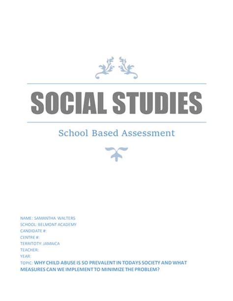 Csec Social Studies Sba Pdf