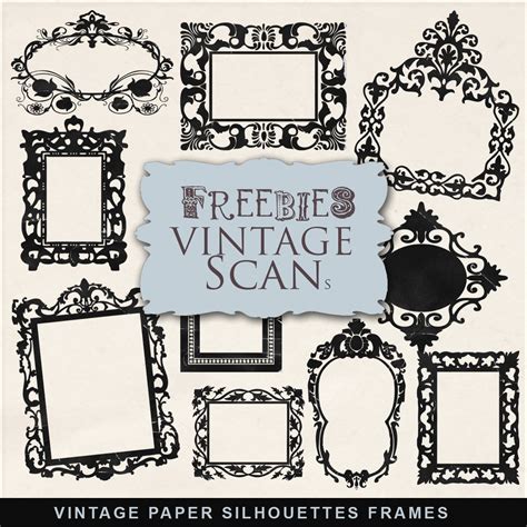 Freebies Vintage Paper Silhouettes Framesfar Far Hill Free Database
