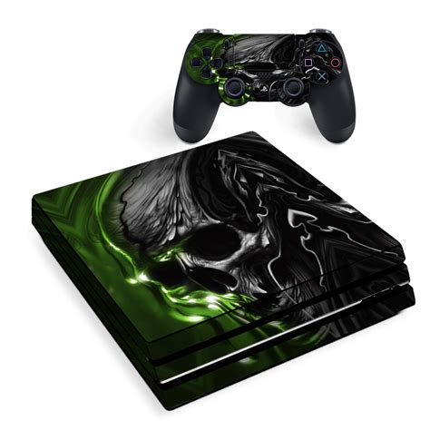 Skin For Sony Ps4 Pro Console Decal Stickers Skins Cover Dark Skull