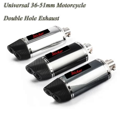 Universal Motorcycle Exhaust Pipe Escape 36 51mm Stainless Steel Fit