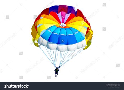 Bright Colorful Parachute On White Background Stock Photo 1278385066