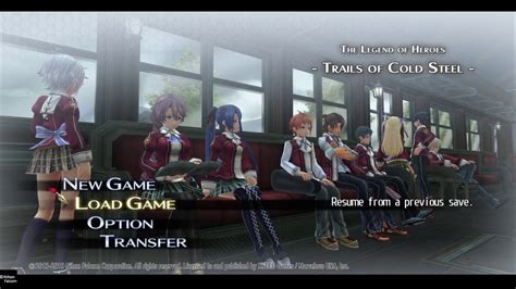 The Legend Of Heroes Trails Of Cold Steel Main Menu Youtube