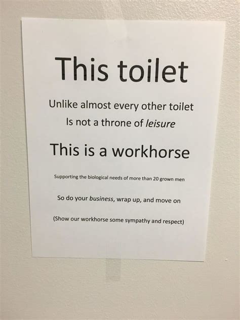 Funny Office Bathroom Etiquette Signs