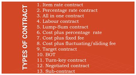 Under this type of contract, owners agree to pay the costs, purchases, and other. Types of Contracts » Technical Civil
