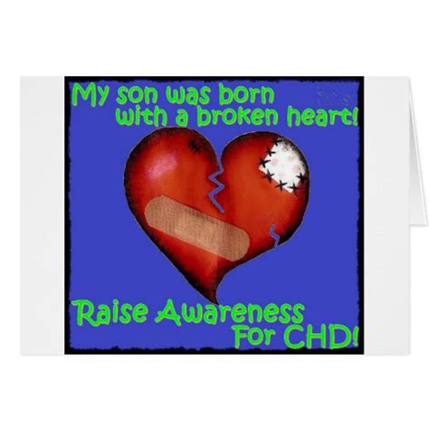 My Son Was Born With A Broken Heart Card Zazzle