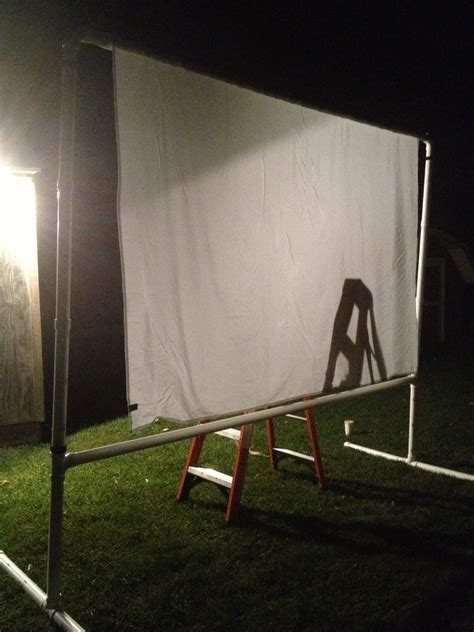 Posted on november 14, 2014 by gretchen. Outdoor Projector Screen on a Budget | Outdoor projector screens, Outdoor projector, Projector ...