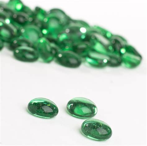 12 Oz Transparent Luster Green Glass Flat Marble Gems Confetti