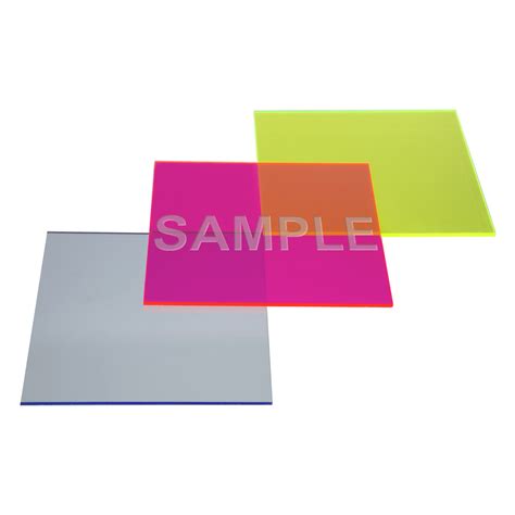 Sample Fluorescent Color Acrylic Sheet Cast Acme Plastics Inc