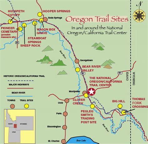 Oregon Trail Map With Landmarks Images And Photos Finder