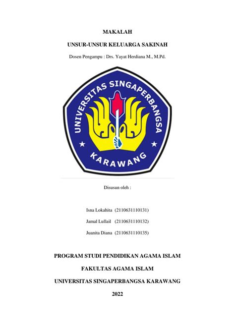 SOLUTION: Makalah unsur unsur keluarga sakinah - Studypool