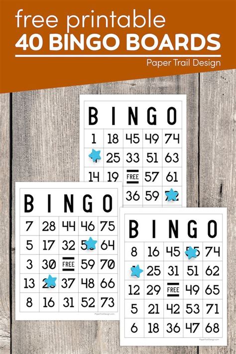 Free Printable Bingo Cards Paper Trail Design Bingo Cards Printable