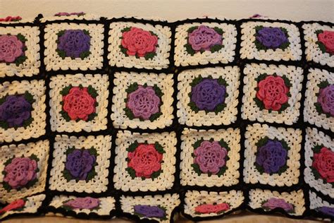 Rose Trellis Afghan And Pillow Afghan Archived Pattern By Caron Design