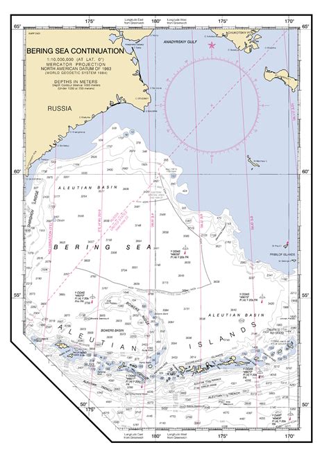 Bering Sea Continuation Nautical Chart ΝΟΑΑ Charts Maps