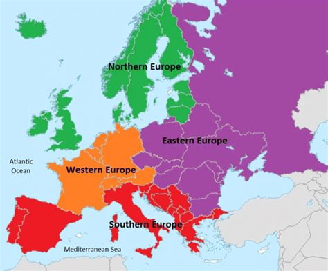 Map Of Regions In Europe Available At Download Scientific Diagram
