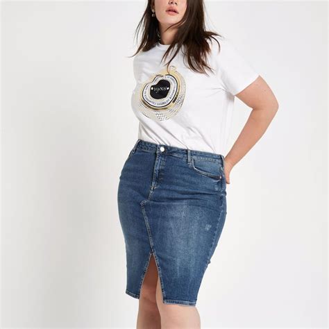 11 Flattering Plus Size Denim Skirts For Women With Curves Huffpost