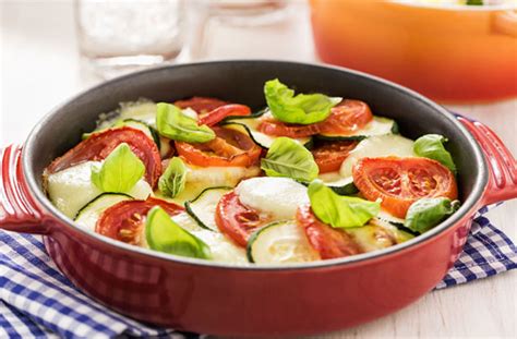 Courgette Tomato And Mozzarella Gratin Dinner Recipes Goodtoknow