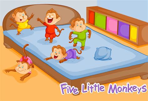 Five Little Monkeys Nursery Rhyme For Kids With Lyrics