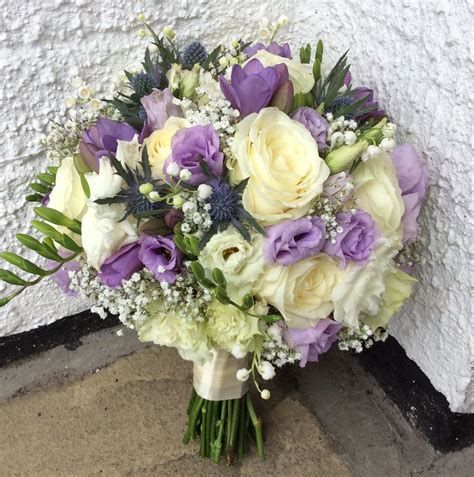 ivory and lilac bouquet by add style uk loose wedding bouquets purple wedding wedding flowers