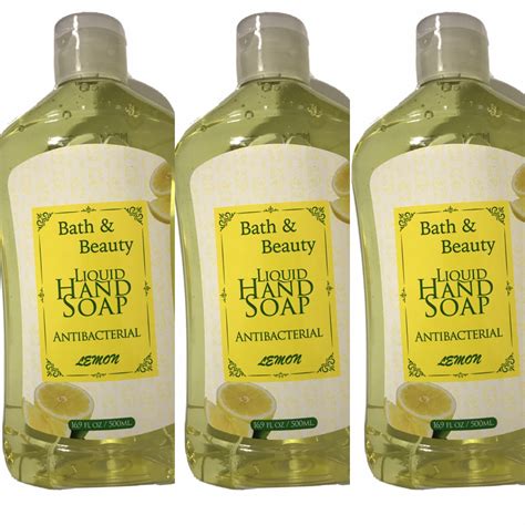 3 Bath And Beauty Antibacterial Liquid Hand Soap Lemon Or Lavender Or