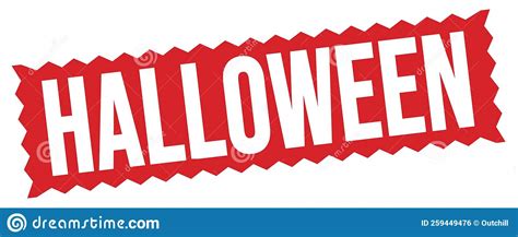 Halloween Text Written On Red Stamp Sign Stock Illustration