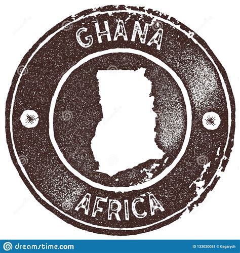 Ghana Map Vintage Stamp Stock Vector Illustration Of Local 133020081