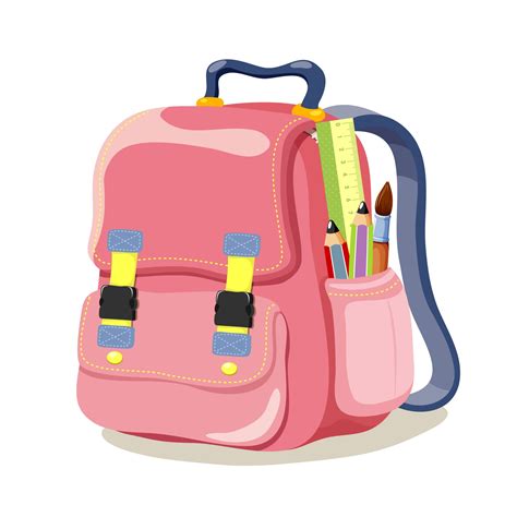 School Bag Cartoon Png Clip Art Library