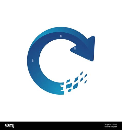 Reload Logo Design Vector Stylish Loading Icon Circular Arrow Symbol