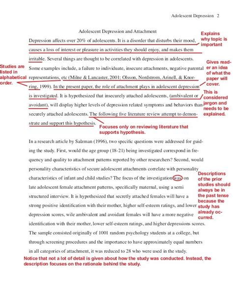 Apa Literature Review Example By Purdue Online Writing Lab