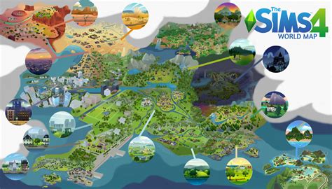 Sims 4 World Map By Emilyjaynedraws On Deviantart