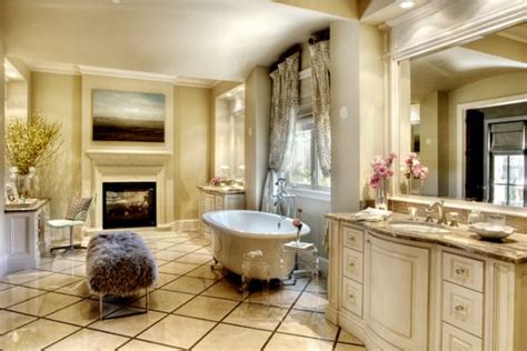20 modern bathroom chairs and stools for a unique decor. What an elegant master bath...not crazy about the fuzzy ...