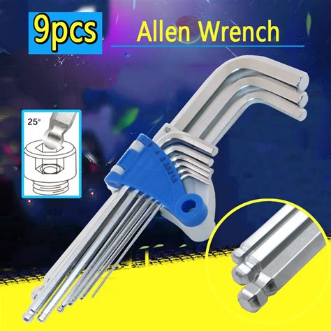 9pcstool Kit 15 10mm Mini Type Of Allen Key Wrench Screwdriver Ball