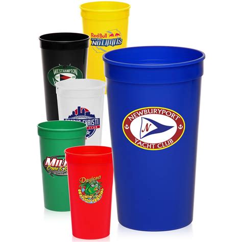Custom 32 Oz Plastic Stadium Cups Sc32 Discountmugs Plastic Stadium Cups Stadium Cups
