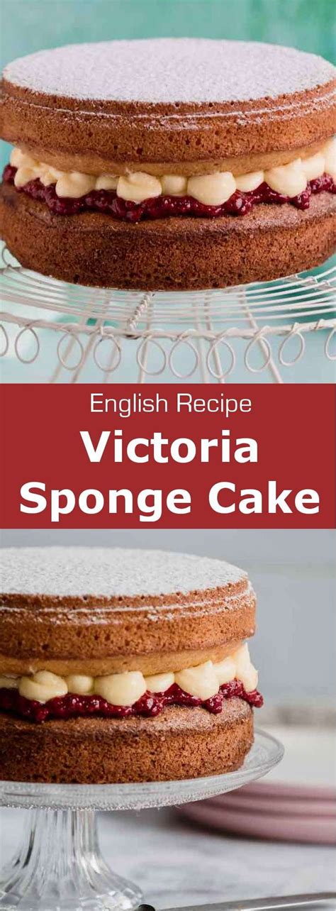 An English Recipe Victoria Sponge Cake With Cream Filling