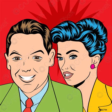 man and woman love couple in pop art comic style stock vector 982794 crushpixel